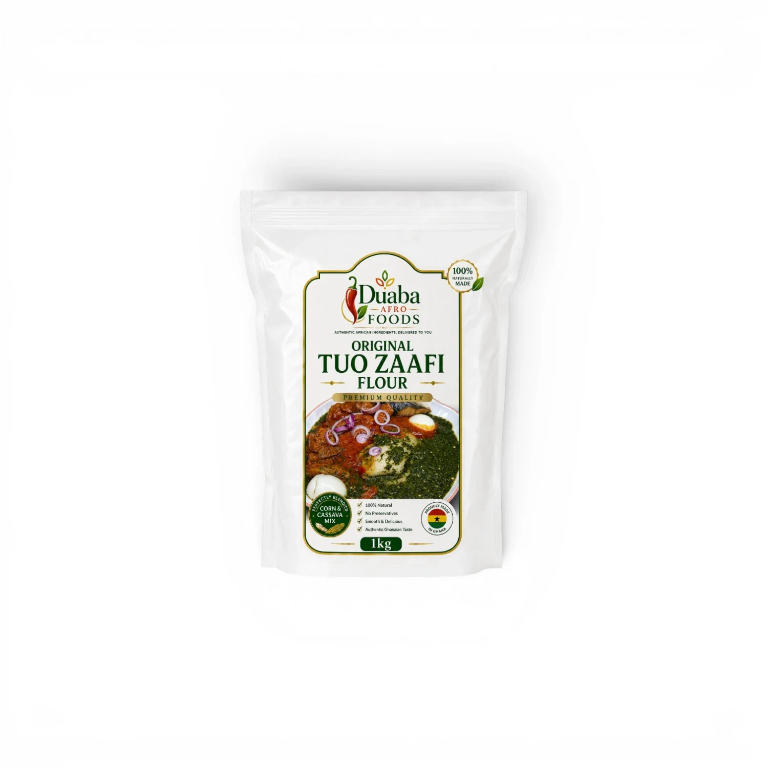 Duaba Afro Foods Original Tuo Zaafi Flour – 1kg