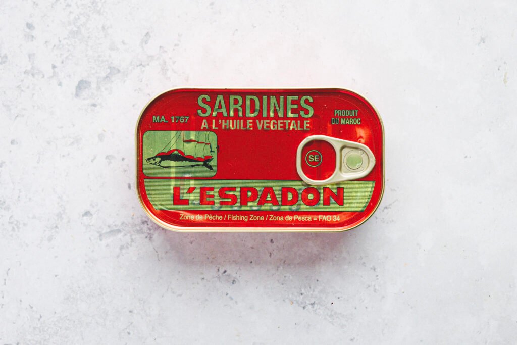 L'Espadon sardines in vegetable oil, 125g tin