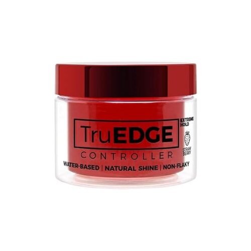 TruEDGE Controller Extreme Hold Water-Based Pomade - Ntaural Shine & Non-Flaky Scented Edge Control - Perfect for Hair-Braiding (Strawberry) - Image 1