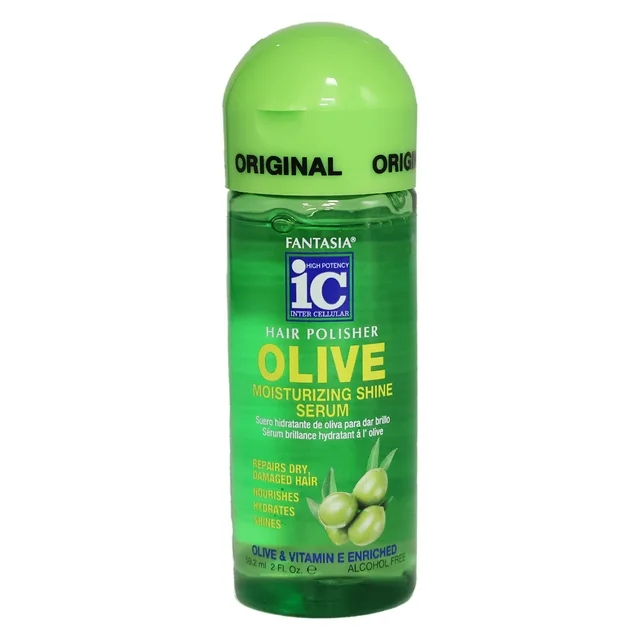 Fantasia Hair Polisher Olive Moisturizing Shine Serum, (2 Oz)