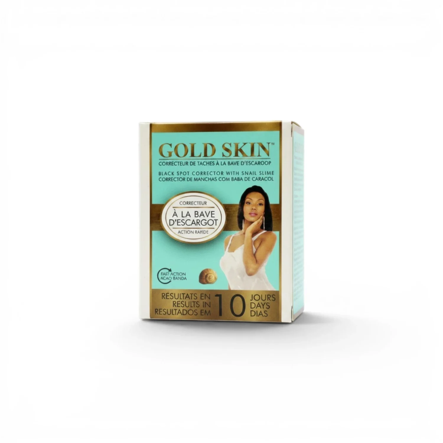 Gold Skin™ Black Spot Corrector with Snail Slime – 30ml | Kojic Acid, Snail Secretion & AHA | Fast Action Dark Spot Corrector