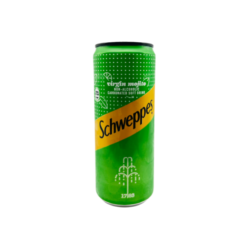 Schweppes Virgin Mojito Carbonated Soft Drink (330ml) - Image 1