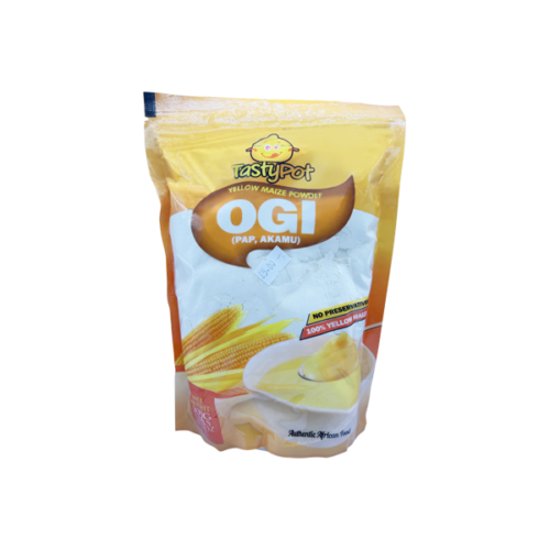 Tasty Pot Yellow Maize Powder Ogi (Pap, Akamu) – 500g - Image 1