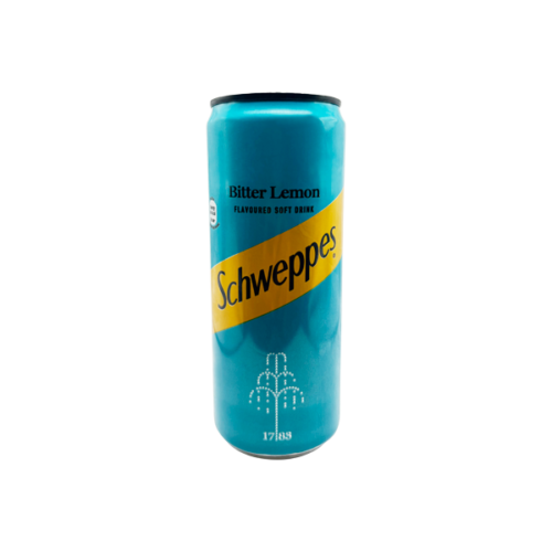 Schweppes Bitter Lemon Flavoured Soft Drink (330ml) - Image 1