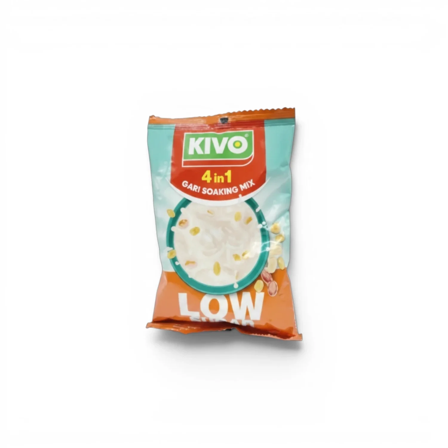 Kivo® 4-in-1 Gari Soaking Mix – 250g | Low Sugar | Crispy Gari, Roasted Groundnuts, Creamer & Sugar | Ready-to-Soak