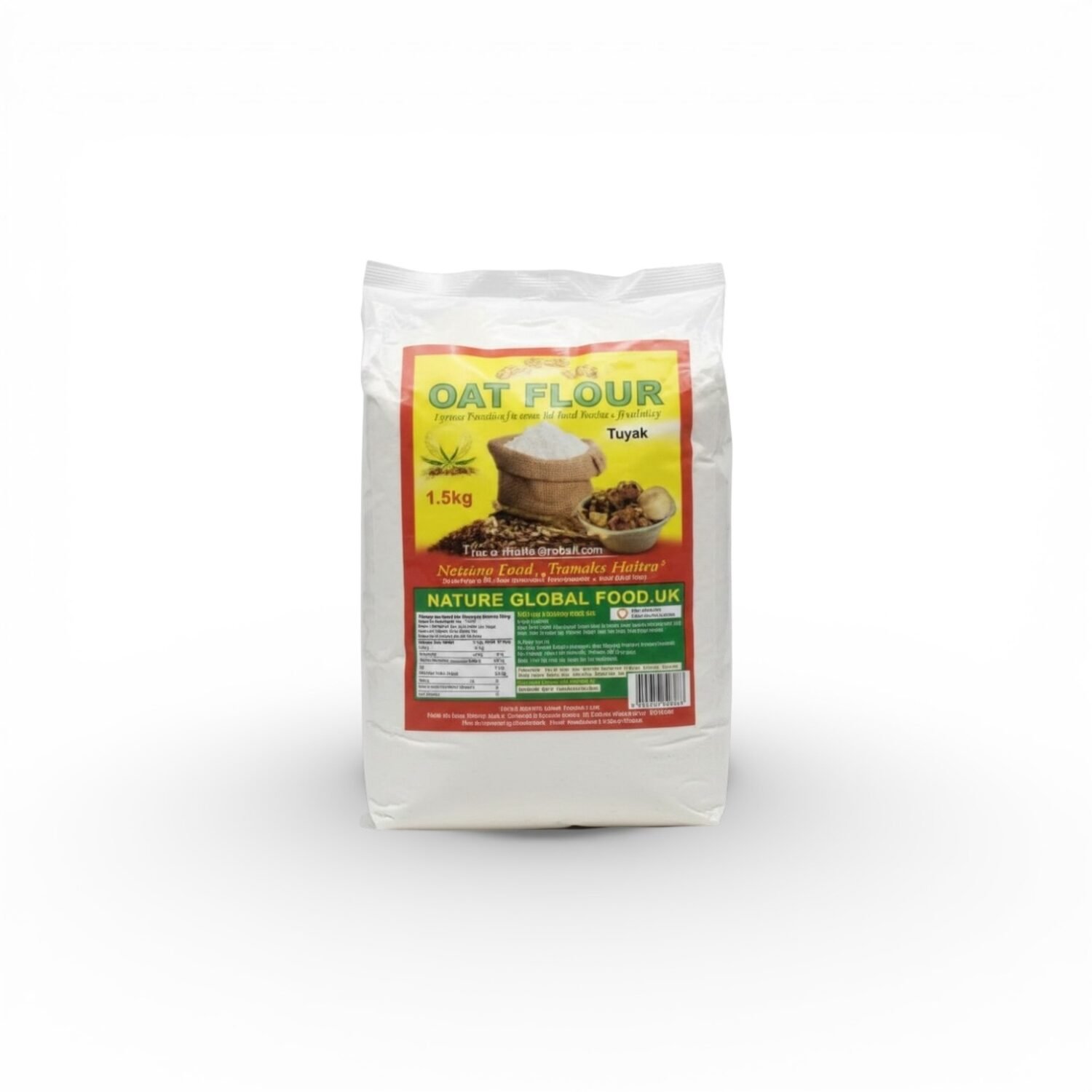 Tuyak Oat Flour – 1.5kg | 100% Whole Grain Oat Flour | Versatile & Nutritious | By Nature Global Food UK