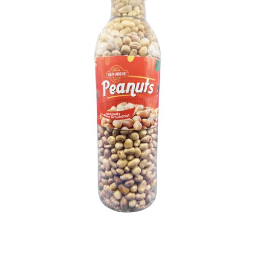Haffinique Roasted Peanuts – Pure Groundnut Snack Bottle (330g) - Image 1