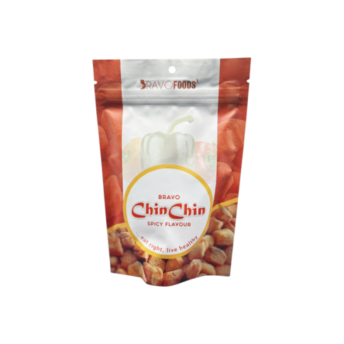 Bravo Chin Chin Spicy Flavour Snack Pouch (300g) - Image 1