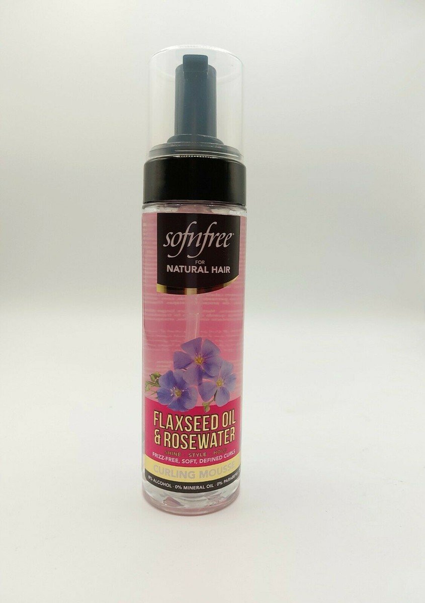 Sofn'free for Natural Hair Curling Mousse – Flaxseed Oil & Rosewater (222g)