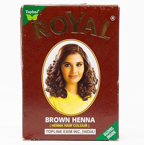 Topline Royal Brown Henna Hair Colour – (6 x 10 g Sachets)