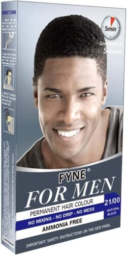 FYNE – 21/00 Natural Black – Permanent Hair Colour for Men – No-Mix Gel (150ml) - Image 1