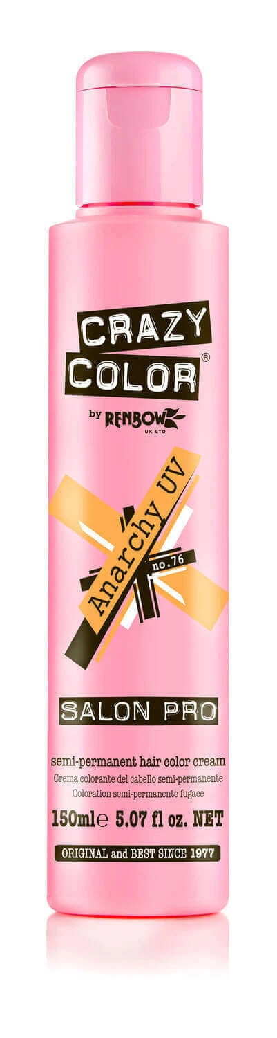 Crazy Color Salon Pro Semi-Permanent Hair Color Cream – Anarchy UV #76 (150 mL)