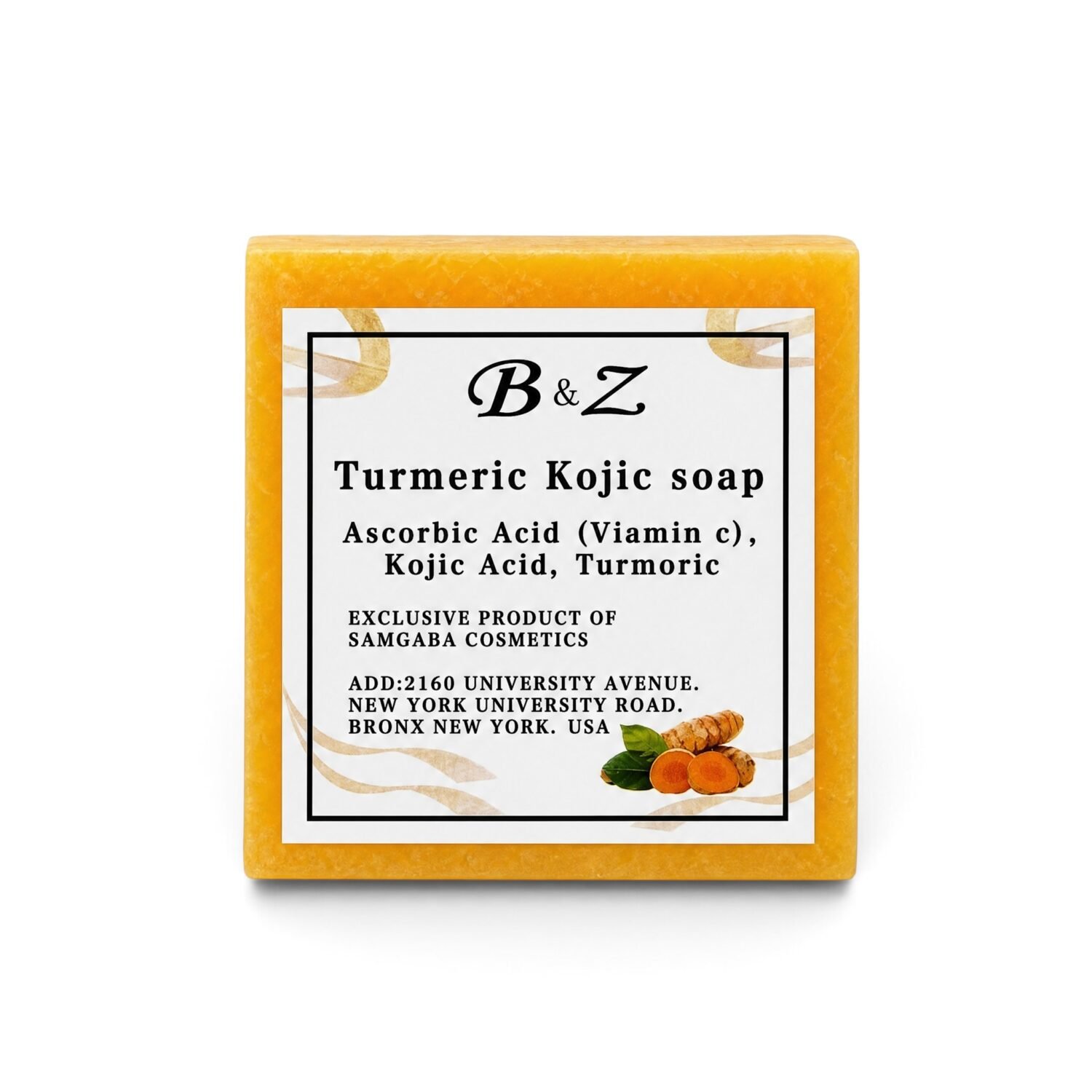 B&Z Turmeric Kojic Soap with Vitamin C - 100g