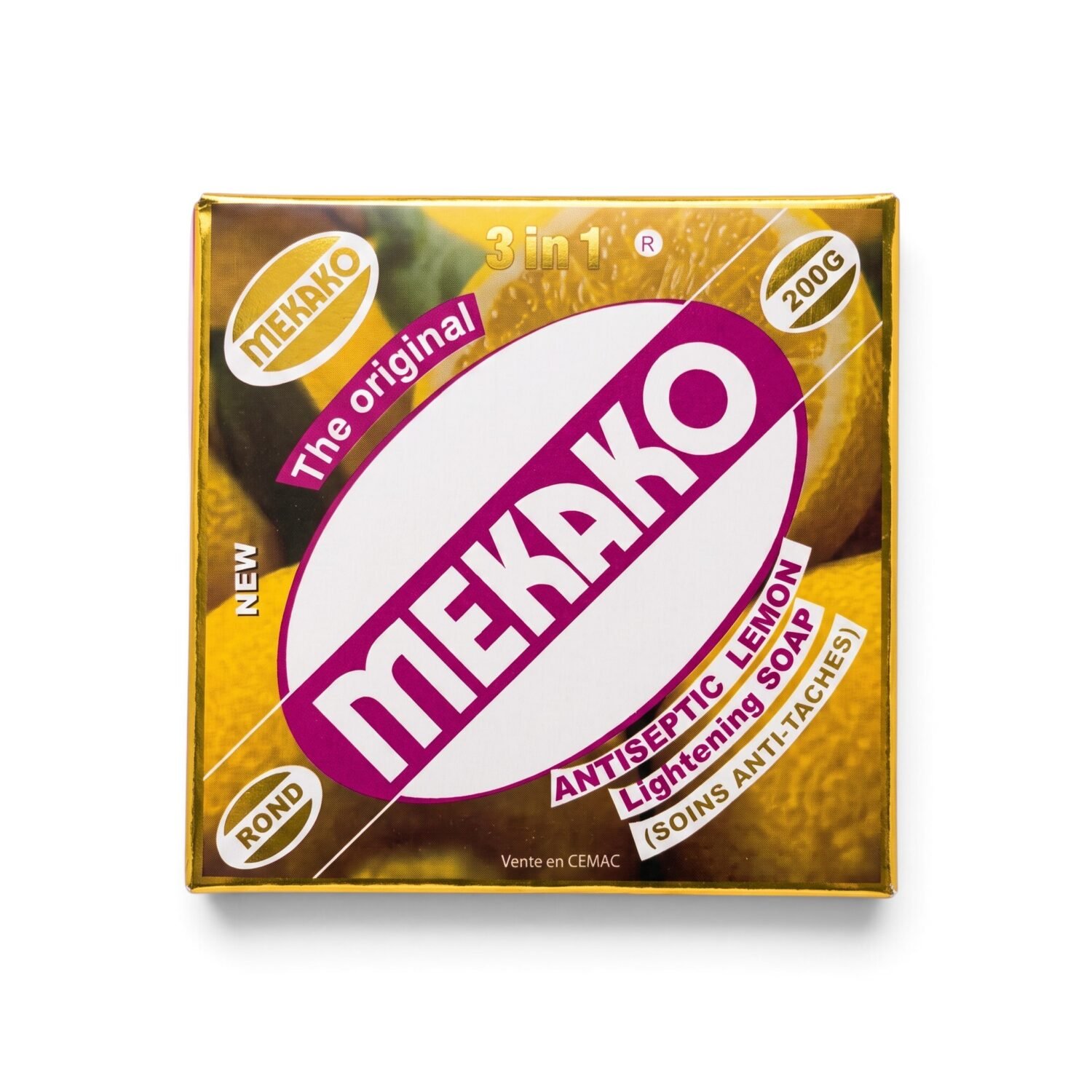 Mekako 3-in-1 Antiseptic Lemon Lightening Soap – 200g