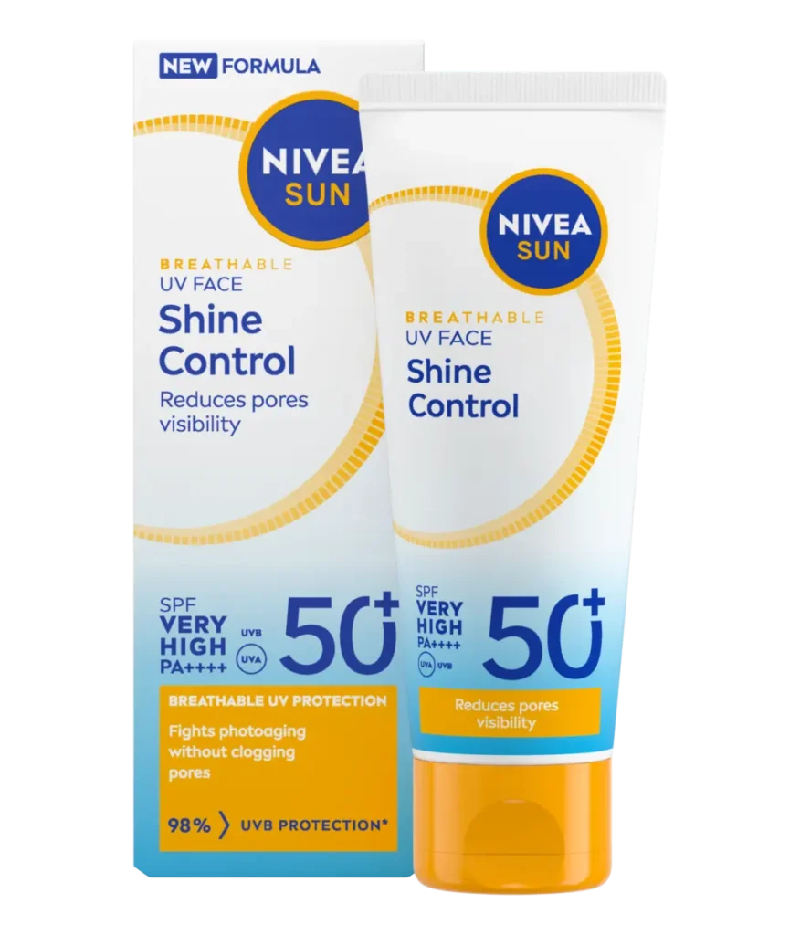 NIVEA SUN Breathable UV Face Shine Control SPF50+ – 40ml product image