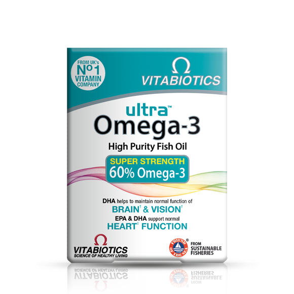 Vitabiotics Ultra Omega-3 Fish Oil – 60 capsules product image